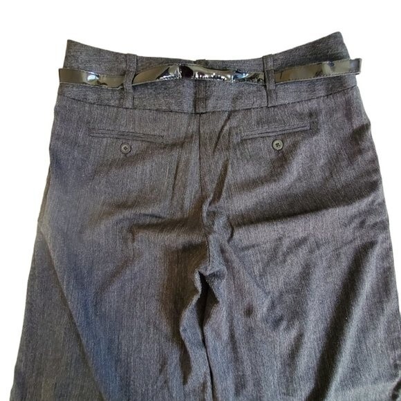 Kenar black wide leg dress pants with belt sz 8 - Picture 4 of 11